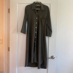 Dark green shirt dress